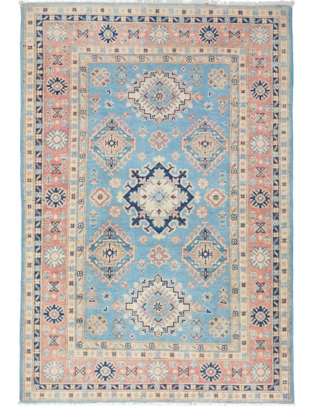Tappeto Kazak Afghanistan 120x176 Azzurro Paste