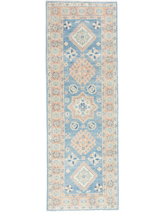 Tappeto Kazak Afghanistan 61x177 Blu Denim Pesc