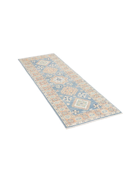 Tappeto Kazak Afghanistan 61x177 Blu Denim Pesc