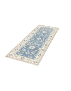 Tappeto Kazak Afghanistan 65x171 Blu Avio Crema 2