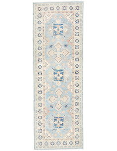 Tappeto Kazak Afghanistan 65x190 Azzurro Celest