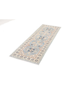 Tappeto Kazak Afghanistan 65x190 Azzurro Celest 2