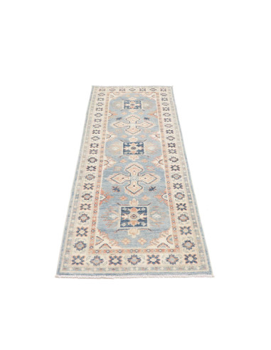 Tappeto Kazak Afghanistan 65x190 Azzurro Celest