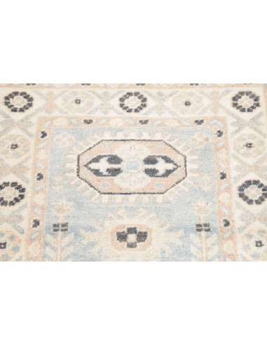 Tappeto Kazak Afghanistan 63x175 Azzurro Cielo