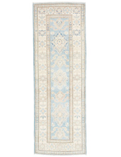 Rug Kazak Afghanistan 65x202 Light Blue Cream B
