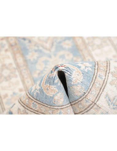 Rug Kazak Afghanistan 65x202 Light Blue Cream B