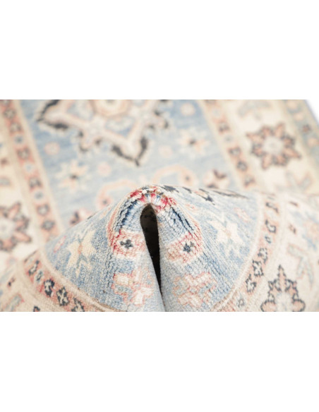 Tappeto Kazak Afghanistan 62x179 Azzurro Chiaro