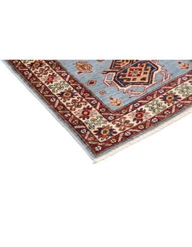 Tappeto Kazak Fine Pakistan 85x263 Azzurro Ciel