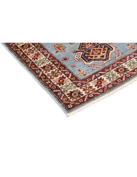 Tappeto Kazak Fine Pakistan 86x261 Azzurro Ciel
