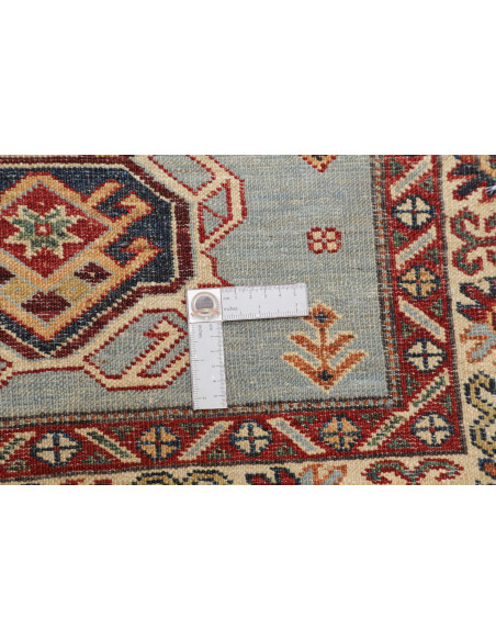 Tappeto Kazak Fine Pakistan 86x261 Azzurro Ciel