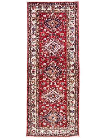 Tappeto Kazak Fine Pakistan 79x205 Rosso Rubino