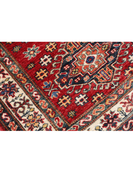 Tappeto Kazak Fine Pakistan 79x205 Rosso Rubino