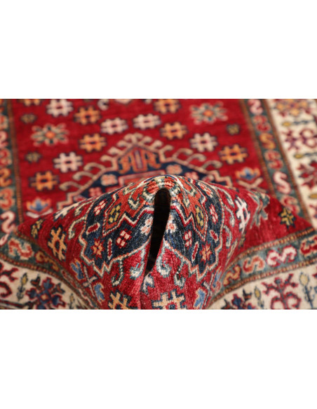 Rug Kazak Fine Pakistan 79x205 Ruby Red Navy Bl
