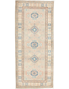 Tappeto Kazak Afghanistan 86x201 Grigio Chiaro