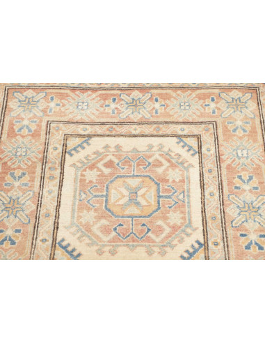 Rug Kazak Afghanistan 85x187 Ivory Peach Blue G