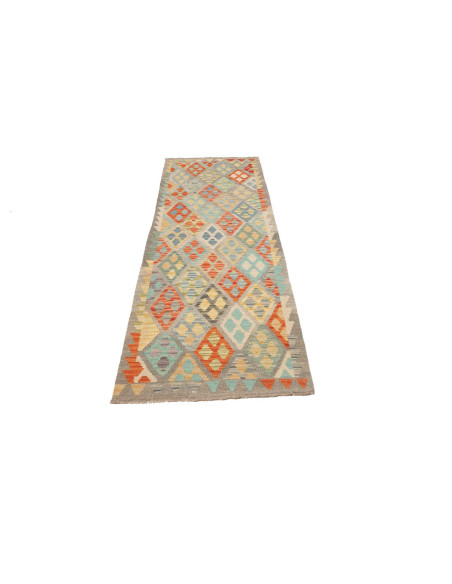 Rug Kilim Afghanistan 75x240 Grey Orange Blue Y