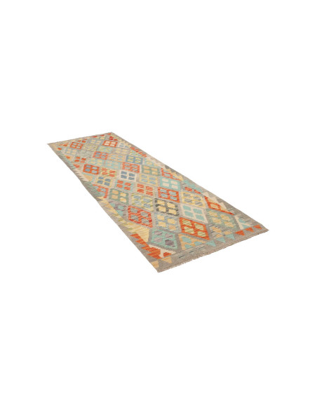 Rug Kilim Afghanistan 75x240 Grey Orange Blue Y