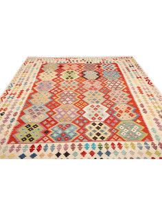 Tappeto Kilim Afghanistan 250x300 Rosso Arancio 2