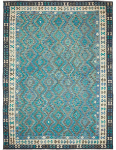 Rug Kilim Afghanistan 255x344 Turquoise Petrol