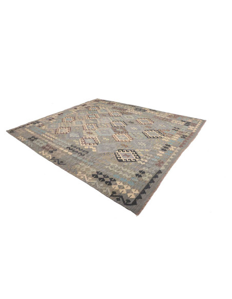 Rug Kilim Afghanistan 257x288 Grey Blue Sky Blu