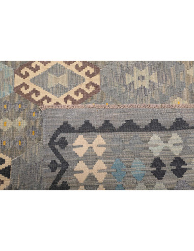 Rug Kilim Afghanistan 257x288 Grey Blue Sky Blu