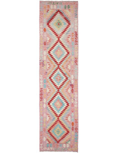 Tappeto Kilim Afghanistan 83x347 Rosa Pastello