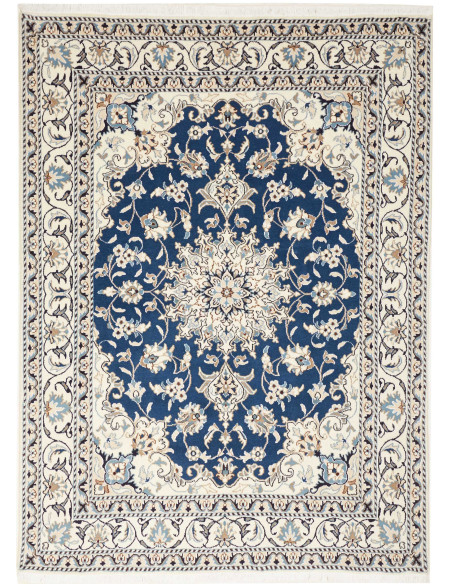 Rug Nain Kashmar Persia 153x207 Deep Blue Cream