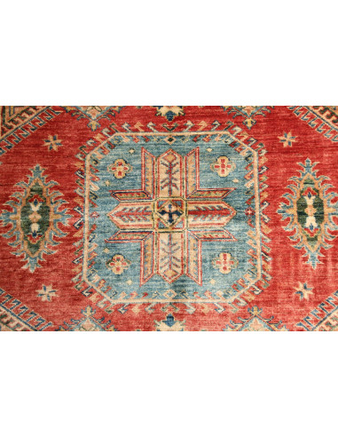 Tappeto Kazak Fine Pakistan 155x246 Rosso Terra