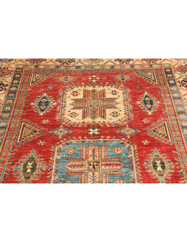Tappeto Kazak Fine Pakistan 155x246 Rosso Terra