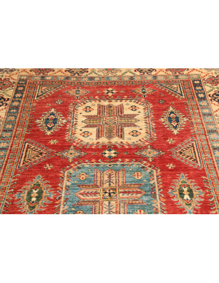 Tappeto Kazak Fine Pakistan 155x246 Rosso Terra