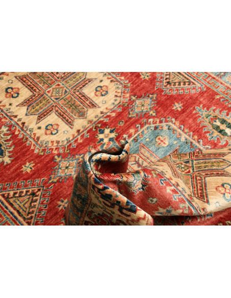 Tappeto Kazak Fine Pakistan 155x246 Rosso Terra