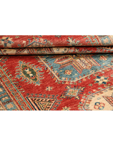 Tappeto Kazak Fine Pakistan 155x246 Rosso Terra