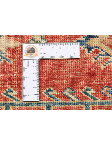 Tappeto Kazak Fine Pakistan 155x246 Rosso Terra