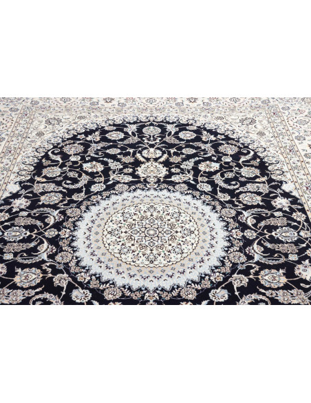 Tappeto Nain 6la Persia 214x305 Blu Notte Crema