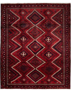 Tappeto Lori Persia 237x290 Rosso Borgogna Blu