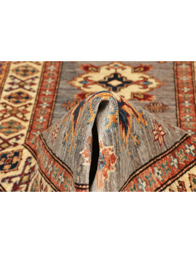 Rug Kazak Fine Pakistan 83x291 Grey Blue Red Cr