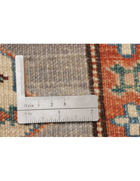 Rug Kazak Fine Pakistan 83x291 Grey Blue Red Cr