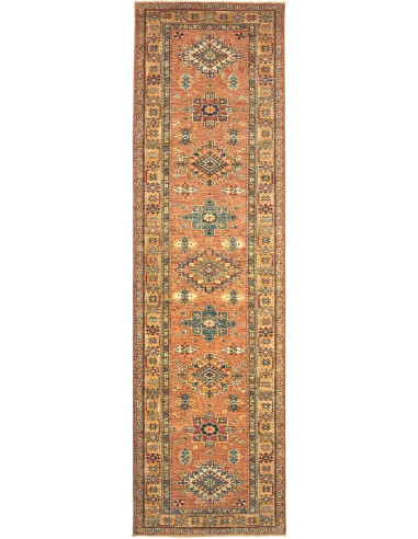 Rug Kazak Fine Pakistan 83x282 Terracotta Burnt