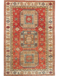 Rug Kazak Fine Pakistan 200x300 Terracotta Red