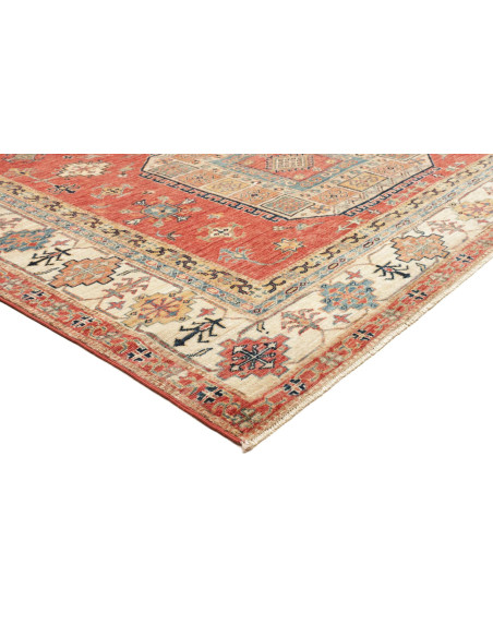 Tappeto Kazak Fine Pakistan 200x300 Rosso Terra