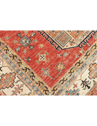 Tappeto Kazak Fine Pakistan 200x300 Rosso Terra