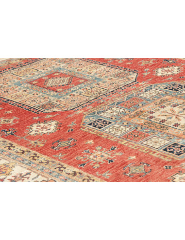 Tappeto Kazak Fine Pakistan 200x300 Rosso Terra