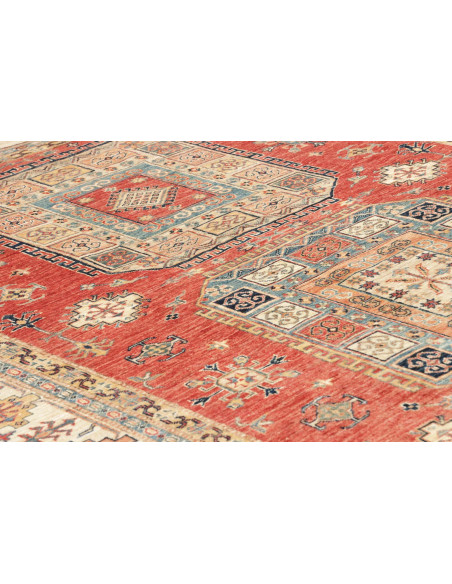 Tappeto Kazak Fine Pakistan 200x300 Rosso Terra