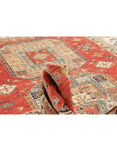 Tappeto Kazak Fine Pakistan 200x300 Rosso Terra