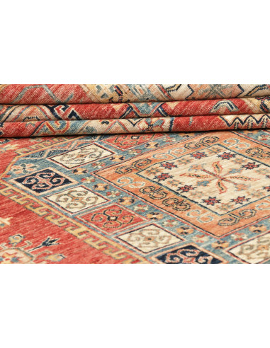Tappeto Kazak Fine Pakistan 200x300 Rosso Terra