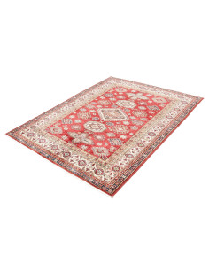 Rug Kazak Fine Pakistan 145x190 Ruby Red Cream 2