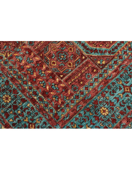 Rug Mamlouk Pakistan 124x186 Red Teal Yellow