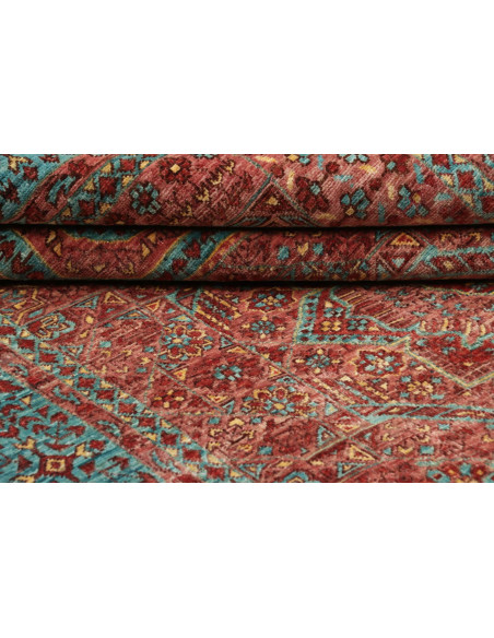 Rug Mamlouk Pakistan 124x186 Red Teal Yellow