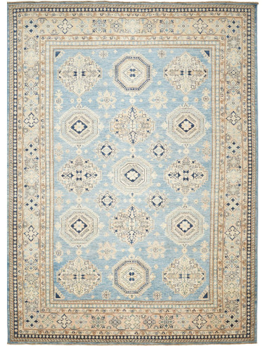 Rug Kazak Fine Pakistan 249x340 Sky Blue Cream