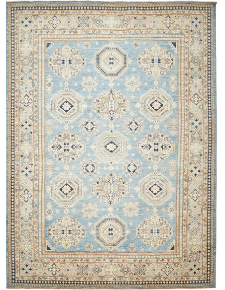 Rug Kazak Fine Pakistan 249x340 Sky Blue Cream